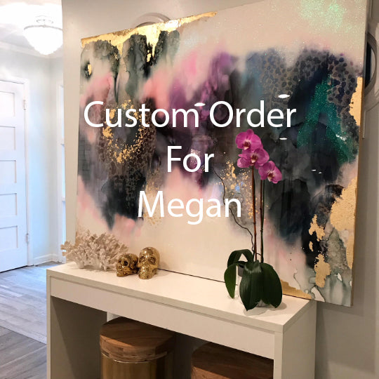 Custom "Tahitian Pearl" Gray, Black , Raspberry, Silver, Gold Ombre Glitter with Glass and Resin Coat 48" x 60" real gold leaf
