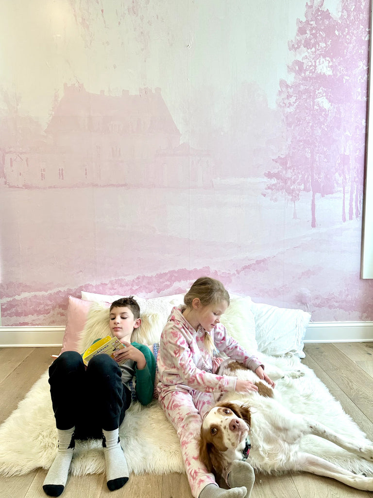 "Pink Chateau" Wall Mural