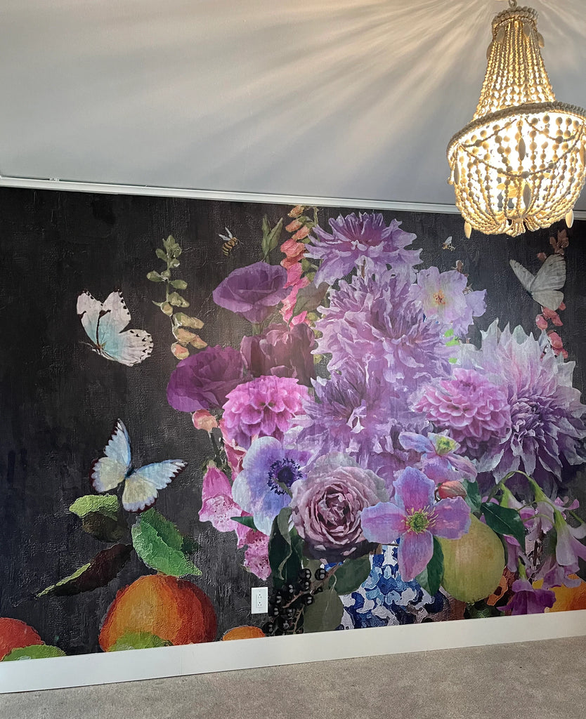 "Purple Bouquet" Oversized Wall Mural