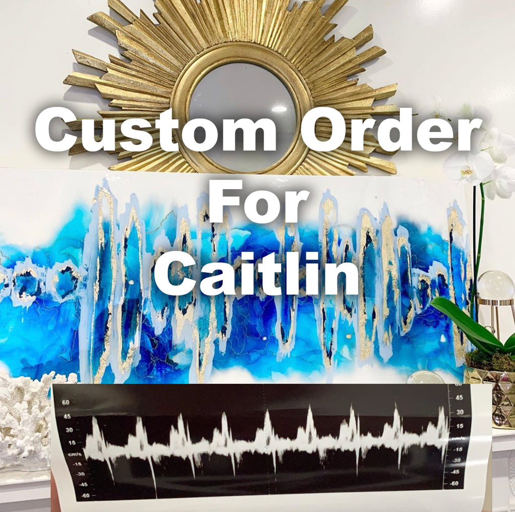 Custom Order for Caitlin 36" x 72" Blue, Gold, Navy, White