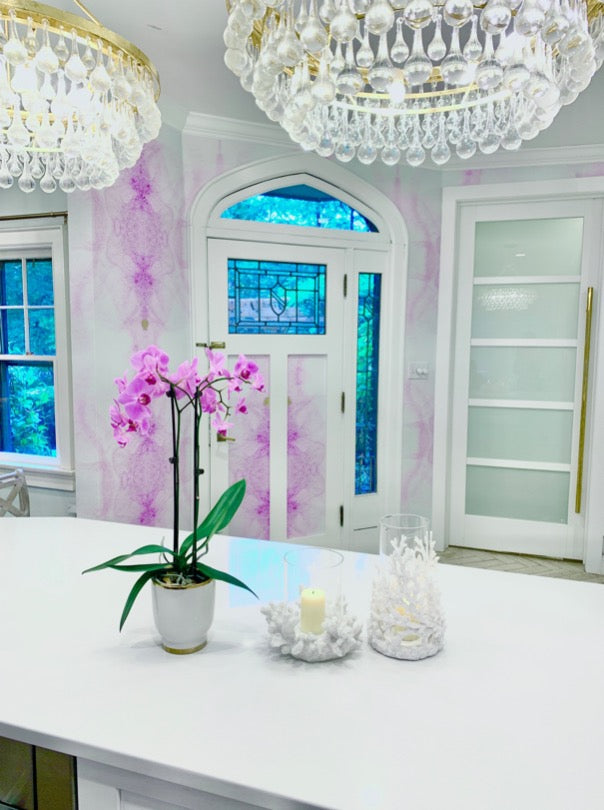 "Gilded Lilac" Large Scale Wall Mural