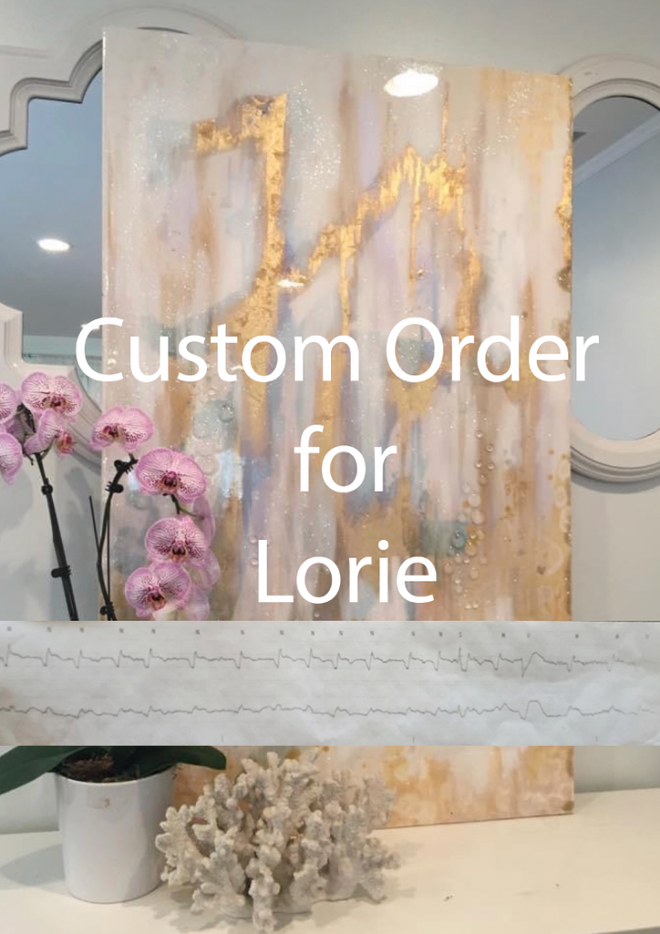 Custom Order for Lorie 16" x 40" White, Neutral, Gold