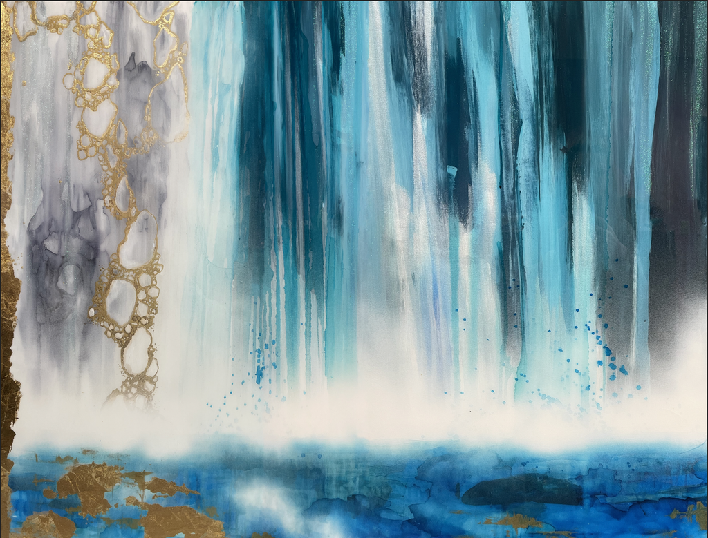 "Waterfall" Oversized Wallpaper Wall Mural
